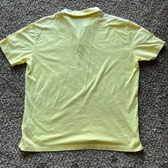 Yellow Patagonia Mens Large Polo Shirt, Embroidered Fish Logo - Picture 3 of 5